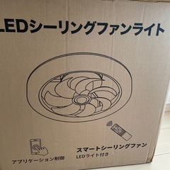 ライト付き　シーリングファンの画像