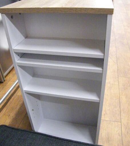 伸縮可能 キッチンカウンター 炊飯器ラック レンジボード レンジ台 食器棚 収納ラック スライド棚付き(幅 73.5～121.5cm)  札幌市 厚別区