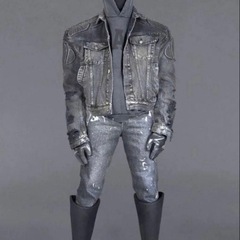  Yeezy Gap Balenciaga デニムジャケットの画像