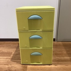 スチール三段ケース【町田市再生家具】　1125Ｂの画像