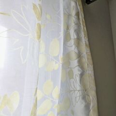 レーフ柄　おしゃれなレースカーテンの画像