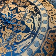 【未使用】座布団 天馬柄 青房付 5枚セットの画像