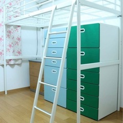 IKEA ロフトベッド　SVÄRTA ホワイトの画像