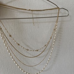 ファーショール、薄手のショール、ネックレス、コサージュの画像