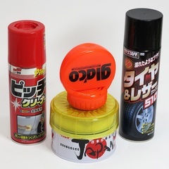 ☆クルマメンテナンスセット＆三角表示板☆美品8点の画像