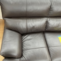 ☆ドリーム荒牧店☆ジモティー割引有【クリーニング済】 レザーソファー　現状販売の画像