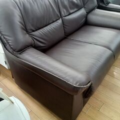 ★リユースのサカイつくば店★TK7435  2人かけソファ ブラウン H80×D75×W125 クリーニング済みの画像