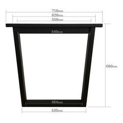 【アウトレット品】木製台形テーブル脚 Lサイズの画像