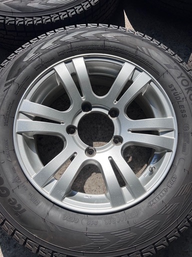 【中古美品】スズキ JB23 ジムニー アルミ4本セット 16インチ 5.5J +22 PCD139.7 ヨコハマ 175/80R16 2022年製 スタッドレス 残9分山