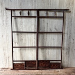 衣桁 服かけ ハンガー 180度回転 衣紋掛け 着物掛け 古道具 和家具の画像