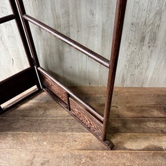 衣桁 服かけ ハンガー 180度回転 衣紋掛け 着物掛け 古道具 和家具の画像