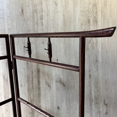 衣桁 服かけ ハンガー 180度回転 衣紋掛け 着物掛け 古道具 和家具の画像