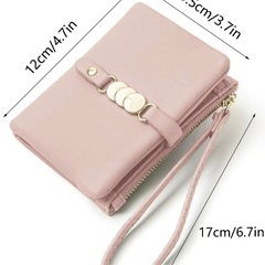 新品未使用品✨ピンク　無地ショートウォレット・ミニマルカードホルダーの画像