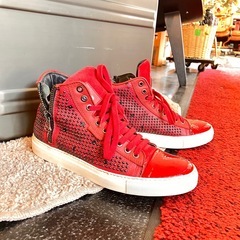 イタリア製　MCM  レザーブーツ　メンズ　EU41 スタッズ付き　の画像