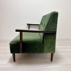 2人掛けソファ　ベロア生地の画像