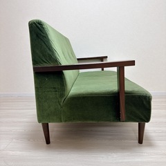 2人掛けソファ　ベロア生地の画像