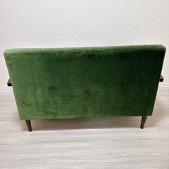 2人掛けソファ　ベロア生地の画像