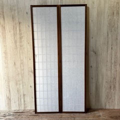 障子スクリーン 木製フレーム パーテーション 衝立 和風 2連+4連 目隠しの画像