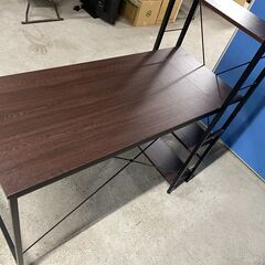【美品】アイリス ラック収納付きパソコンデスク ブラウン 分解可能 多収納 早い者勝ち 引取歓迎 配送OKの画像