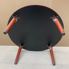 中古　折り畳み式　丸テーブル　ちゃぶ台　座卓　ローテーブル　レトロ　の画像