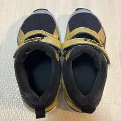 【美品】18.5cm アシックス　トップスピード　ゴールドブラックの画像