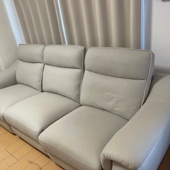 【美品】電動リクライニング付き 3人掛けソファの画像