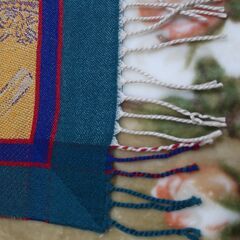 上品で温かいウール大判ストール　ほぼ新品♬の画像