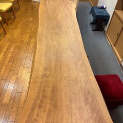 全長420cm 厚さ8cm 一枚板 テーブル 机 ミズメの木 樺の木 水目 カバノキ 無垢 センターテーブル 直接引取限定の画像