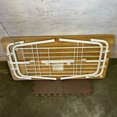 【ジモティ限定特価】 NITORI ニトリ 折りたたみテーブル シェルフィ2 9045 LBR A0910Gの画像