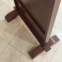 姿見鏡 鏡 ミラー 全身鏡 姿見 家具 インテリア スタンドミラー 大型 和風 和家具 横幅49cm×高159cm×厚3cm 足幅35cm 複数在庫 直接引取可の画像