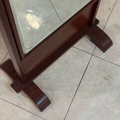 姿見鏡 鏡 ミラー 全身鏡 姿見 家具 インテリア スタンドミラー 大型 和風 和家具 横幅49cm×高159cm×厚3cm 足幅35cm 複数在庫 直接引取可の画像
