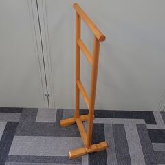 衣桁 帯掛 タオル掛 手ぬぐい掛け 上部横幅39cm×高91cm 木製 呉服 着物 和服 家具 民具 ディスプレイ 直接引取可 在庫多数#15126-15131の画像