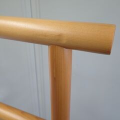 衣桁 帯掛 タオル掛 手ぬぐい掛け 上部横幅39cm×高151.5cm 木製 朱塗 漆塗 呉服 着物 和服 家具 民具 ディスプレイ 直接引取可 在庫多数#15185-15204の画像