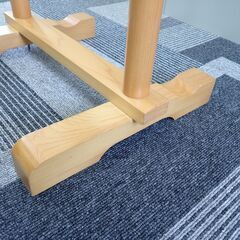 衣桁 帯掛 タオル掛 手ぬぐい掛け 上部横幅39cm×高151.5cm 木製 朱塗 漆塗 呉服 着物 和服 家具 民具 ディスプレイ 直接引取可 在庫多数#15185-15204の画像