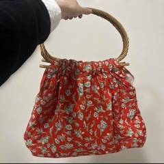 花柄バック　ハンドメイドの画像