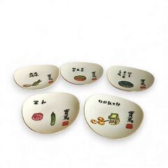 武者小路実篤　絵付け　小皿　FINE SEYEI CHINA 　５枚の画像