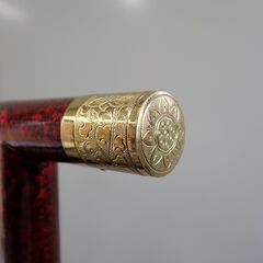 衣桁 帯掛 タオル掛 手ぬぐい掛け 上部横幅43cm×高91cm 木製 朱塗 漆塗 呉服 着物 和服 家具 民具 ディスプレイ 直接引取可 在庫多数#15153-15162の画像