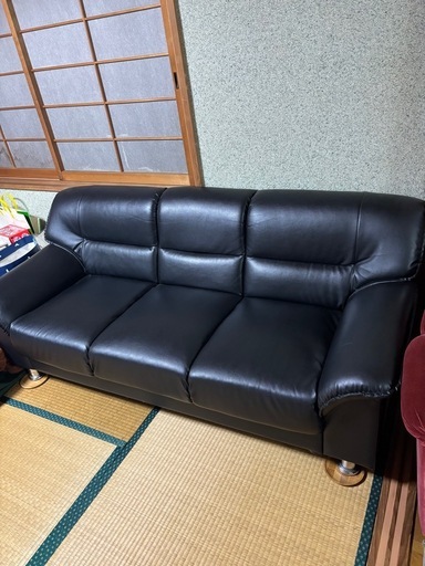 ソファ革製