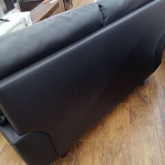 ★リユースのサカイ水戸店★ NITORI ソファー2人用 ブラック H82×D82×W147 クリーニング済み MT6388の画像