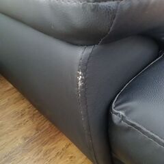 ★リユースのサカイ水戸店★ NITORI ソファー2人用 ブラック H82×D82×W147 クリーニング済み MT6388の画像