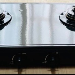 パロマ 都市ガス 二口ガスコンロ 取扱説明書付きの画像