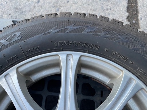 スタッドレスブリザック　155/65R 13 軽自動車用