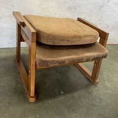 【ジモティ限定特価】 1人掛けソファ ブラウン チェア カジュアルソファ 椅子 A0911Gの画像