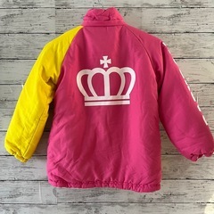 BABYDOLL130cm新品タグ付きリバーシブルアウターフード付きの画像