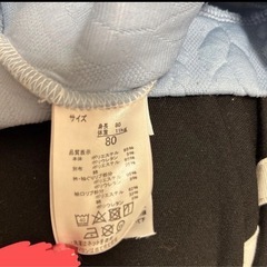 POLO ベビー レイヤード風トレーナー ブルー ケーブルニット風の画像