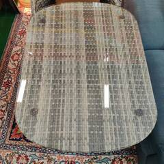 【愛品倶楽部柏店】LUCIAN ラタン調ガーデンテーブル3点セット luc001 グレージュの画像