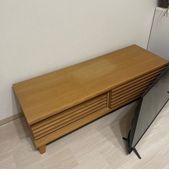 ナチュラルウッド テレビ台 幅約120cmの画像