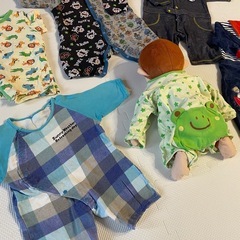 80〜90cm 長袖ロンパースの画像