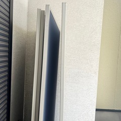 無料　パーテーション4枚・脚11本セット　高さ1800程度　ブルー　汚れありの画像