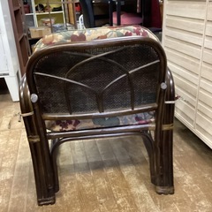 万代店 ラタン　アームチェア　クッションチェア　肘掛け付の画像